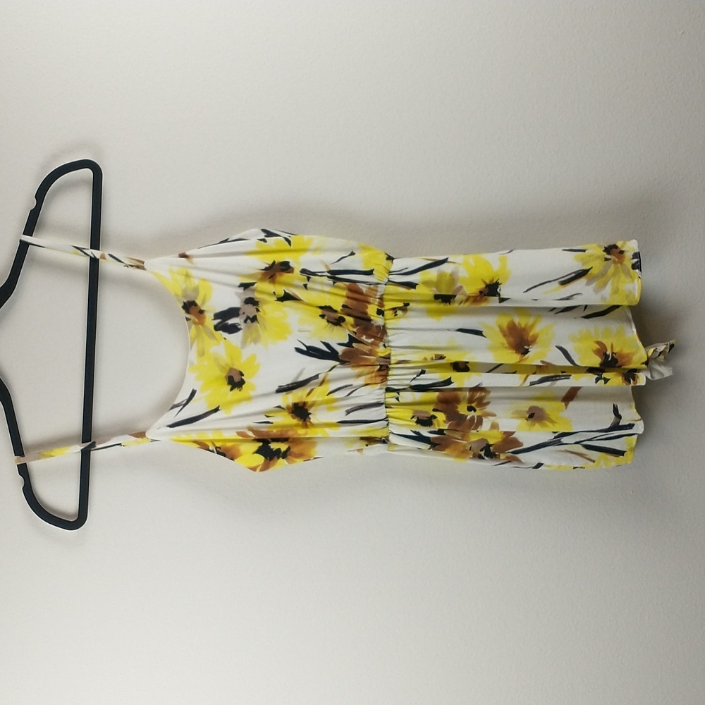 Alice Olivia Cassia Daisy Field Floral Print Romper Sleeveless Spaghetti Strap 6